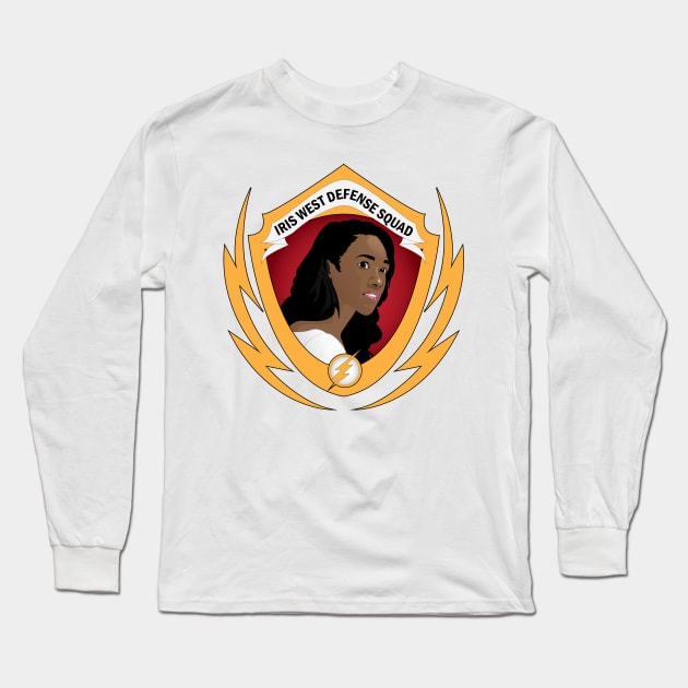 Iris West Defense Squad Coat of Arms Long Sleeve T-Shirt by leroywhitakerva